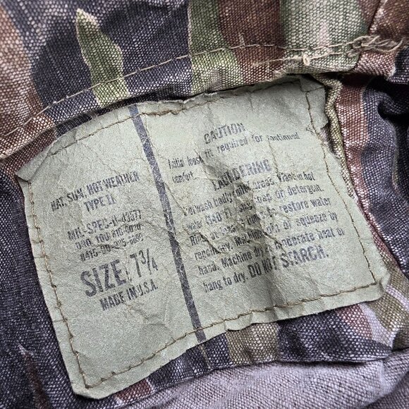 Mil Spec Hot Weather Type II Boonie Cap Mens Size 7 3/4 Green Ripstop Bucket Hat - Picture 6 of 9